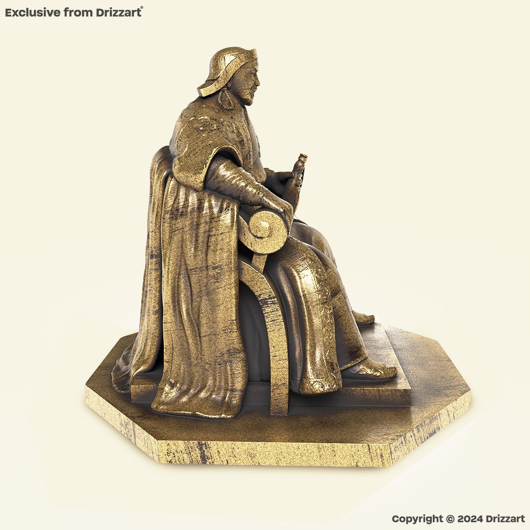 Genghis Khan Statue – Legendary Mongol Emperor, Icon of Power and Conquest Antique gold statue ! - Image 4